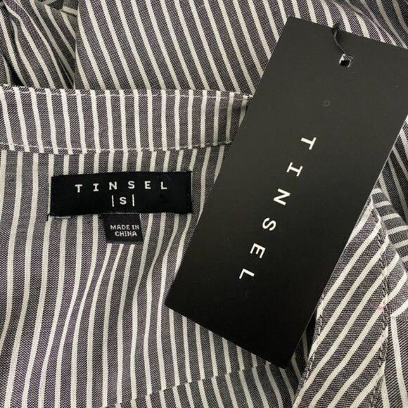 Tinsel Striped Long Sleeve Top Size Small New With Tag - Picture 6 of 6